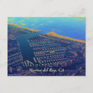 Martina del Rey, Marina del Rey, CA Postkarte