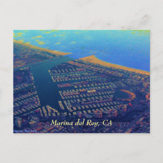 Martina del Rey, Marina del Rey, CA Postkarte