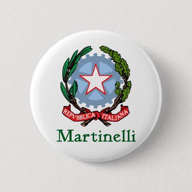 Martinelli Republik von Italien Button (Vorderseite)