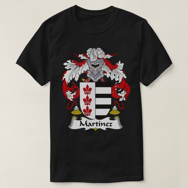 Martinez Coat of Arms Family Crest  T-Shirt (Design vorne)