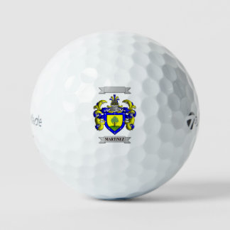 MARTINEZ FAMILIENNAME SCHILD UND WAPPEN GOLFBALL