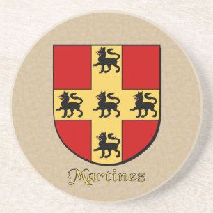 Martinez Heraldic Shield Getränkeuntersetzer