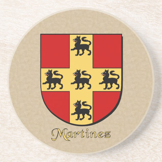 Martinez Heraldic Shield Getränkeuntersetzer (Vorne)