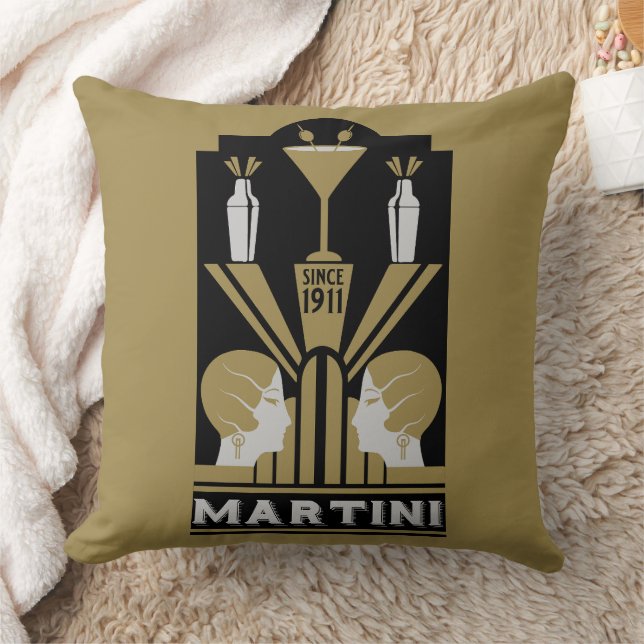 Martini Art Deco Kissen (Decke)