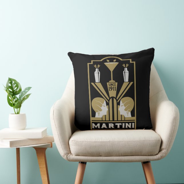 Martini Art Deco Kissen (Stuhl )