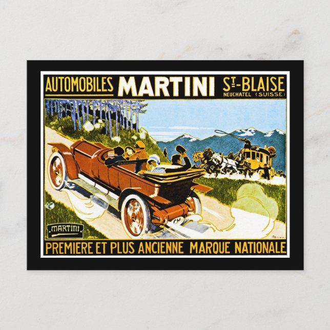 Martini-Automobil-St. Blaise Postkarte