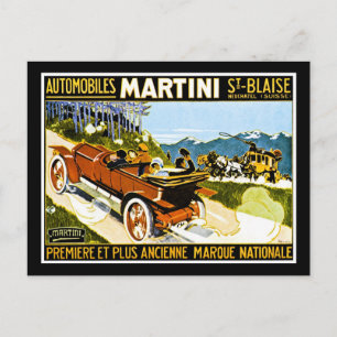 Martini Automobiles St. Blaise Postkarte