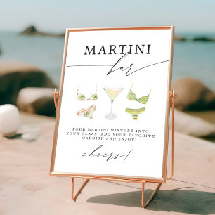 Martini Bar   Martinis & Bikinis Brautparty Poster