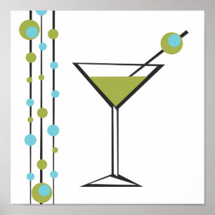 Martini-Bar-Plakat Poster