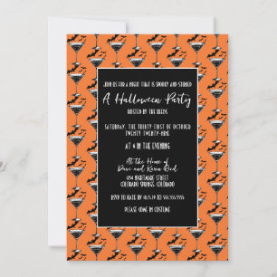 Martini Bats Halloween-Party Einladung