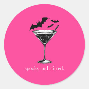 Martini Bats Runder Aufkleber