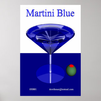 Martini Blue (Druck) Poster