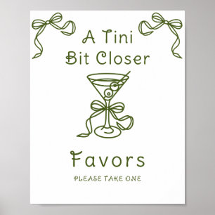 Martini Bow Brautparty FAVORS Poster