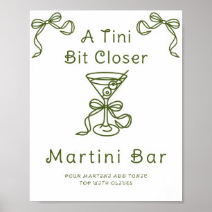 Martini Bow Brautparty Martini Bar Poster