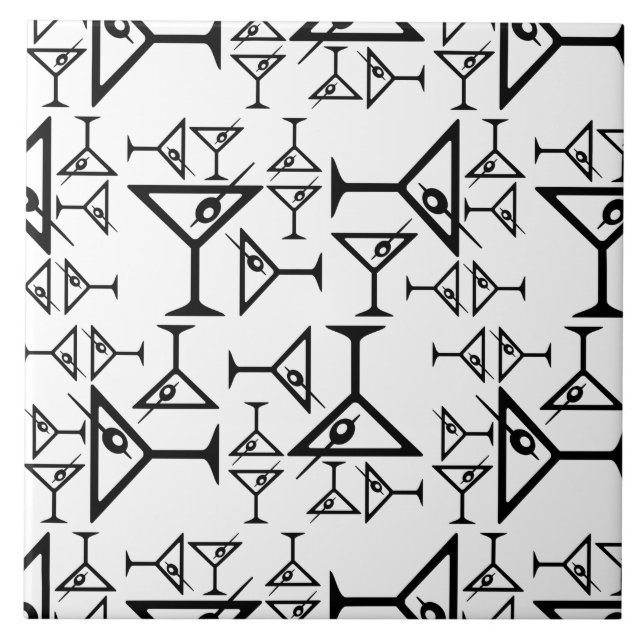 Martini-Brille CUSTOM HINTERGRUNDFARBE Fliese (Vorderseite)