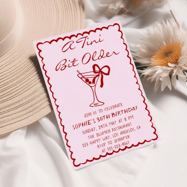 Martini Cocktail A Tini Bit Older 30th Birthday Einladung (Von Creator hochgeladen)