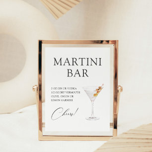Martini Cocktail Bar Rezept Poster