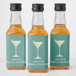 Martini Cocktail Gastgeschenk Hochzeit Bachelorett Alkoholflaschenetikett