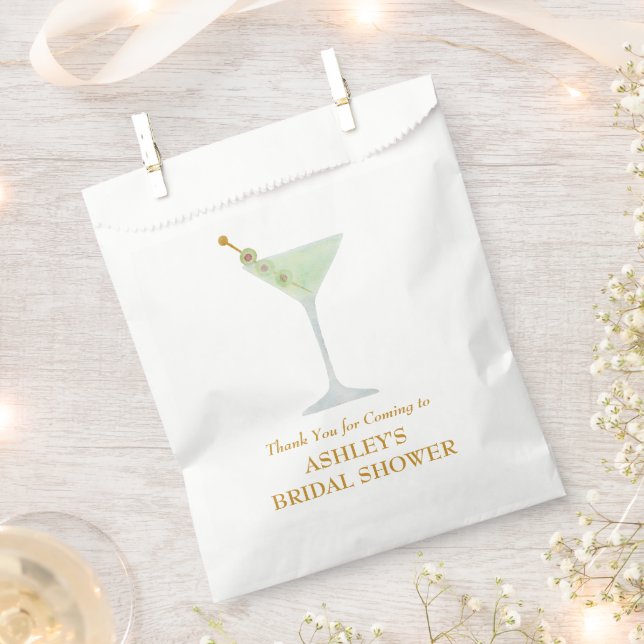Martini Cocktail Gastgeschenk Hochzeit Brautparty Geschenktütchen (Ausgeschnitten)