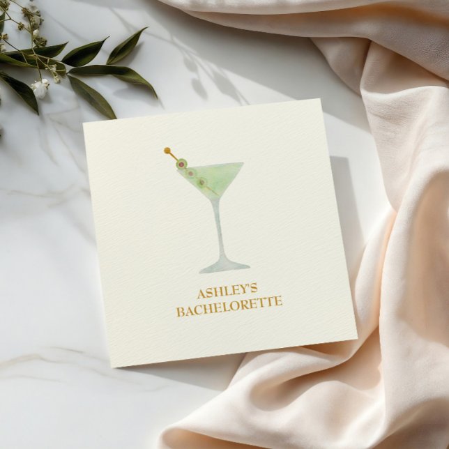 Martini-Cocktail-Hochzeitsdusche oder Junggesellin Serviette (Von Creator hochgeladen)