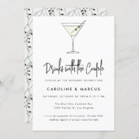 Martini Cocktail Illustration Paare Dusche