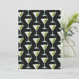 Martini Cocktail Muster Einladung