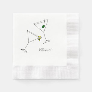 Martini Cocktail Napkin Serviette