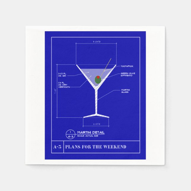Martini Cocktail Napkins Serviette (Vorderseite)