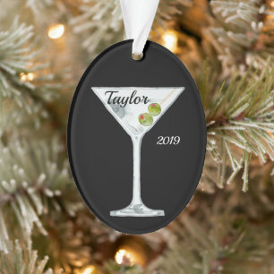Martini-Cocktail Personalisiert Ornament