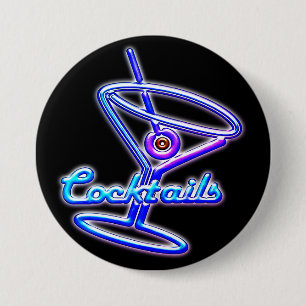 Martini-Cocktail Retro-Neonschild sehen Vintag Bar Button