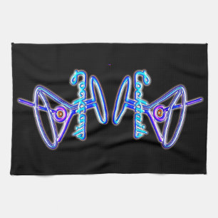 Martini-Cocktail-Retro-Neonzeichen Geschirrtuch