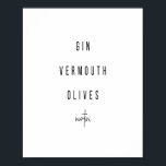 Martini Cocktail Rezept Poster<br><div class="desc">Martini Cocktail Rezept</div>