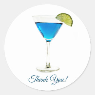 Martini-Cocktailparty-Dankeschön Runder Aufkleber