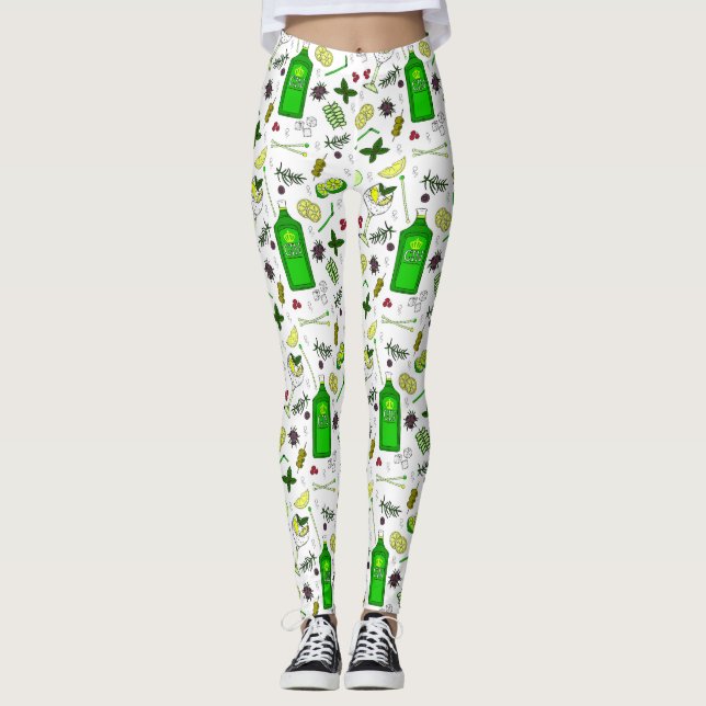 Martini Cocktails Gin and Tonic Drinks Mixologe Leggings (Vorderseite)