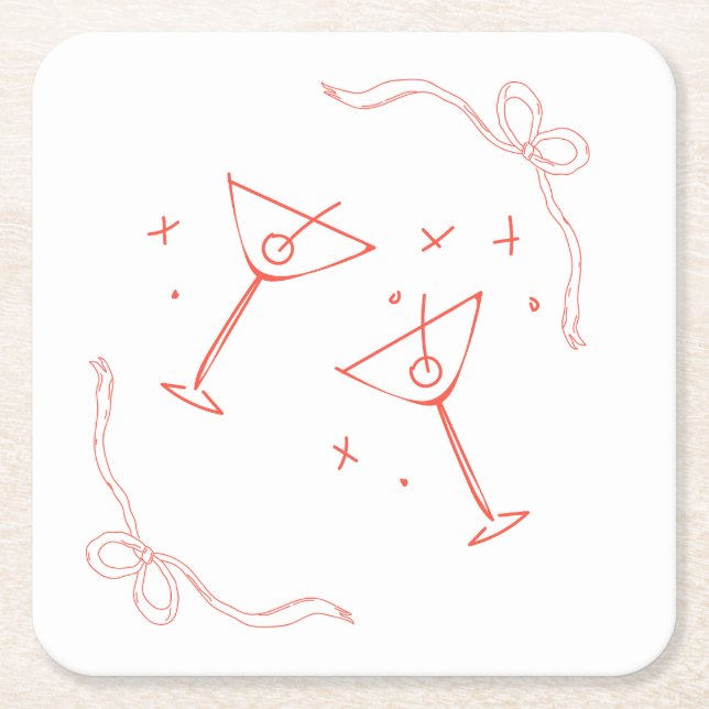 Martini Cool Girl Untersetzer (Vorderseite)