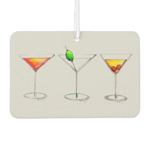 Martini Cosmo Cocktail Cocktails Personalisiertes Autolufterfrischer