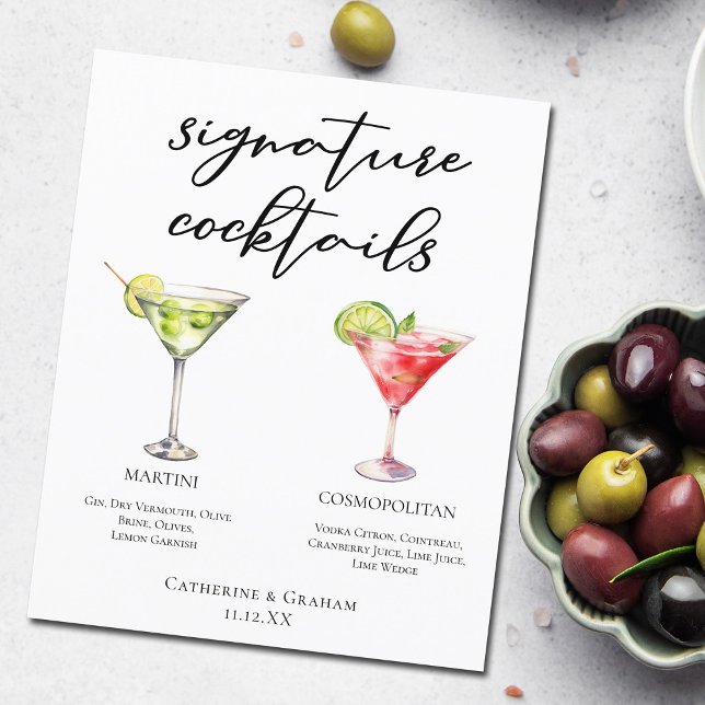 Martini Cosmopolitan Signature Cocktails Menü (Von Creator hochgeladen)