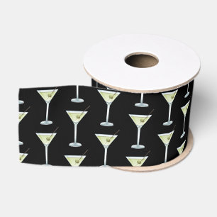 Martini-Drinks auf Schwarz Ripsband