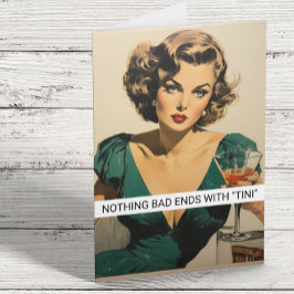 Martini Drinks Funny Retro 50er Sprichwort Karte
