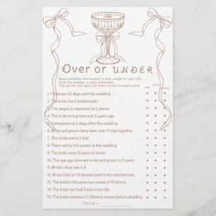 Martini Espresso-Hand, über oder unter Spiel