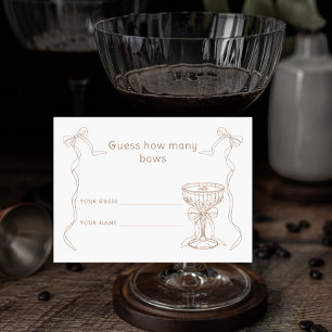 Martini Espresso Wie viele Bows Bridal Spiel Begleitkarte