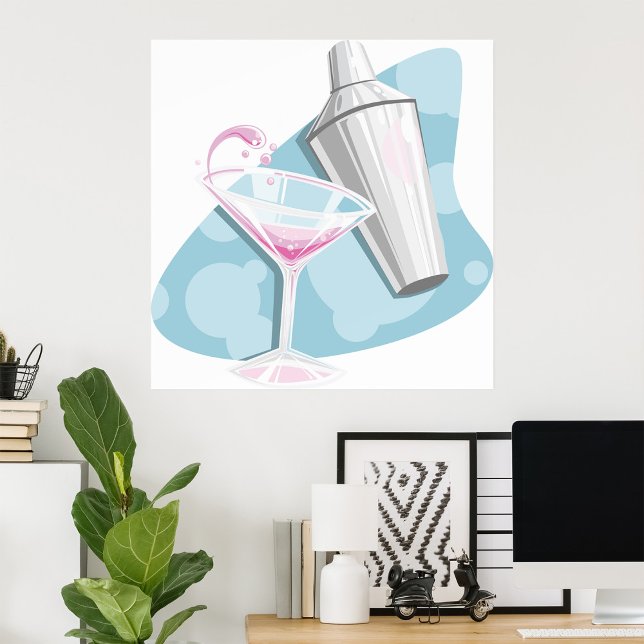 Martini-Glas und Shaker Poster (Von Creator hochgeladen)
