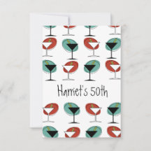 Martini Glasdesign Geburtstag oder Party Einladung