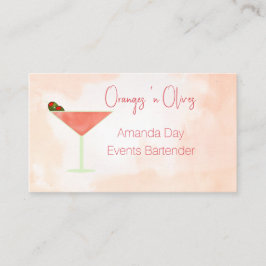 Martini Glass Business Card Visitenkarte