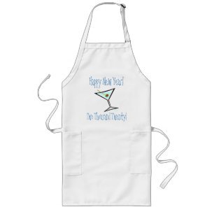 Martini Glass New Years Cocktail Party Barkeeper Lange Schürze