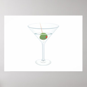 Martini Glass Poster