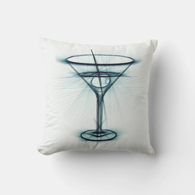 Martini Glass Sketch Kissen (Vorderseite)