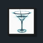 Martini Glass Sketch Leinwanddruck<br><div class="desc">Eine Skizze aus einem Martini-Cocktail-Glas mit Oliven.</div>