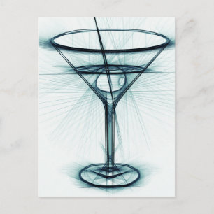 Martini Glass Sketch Postkarte