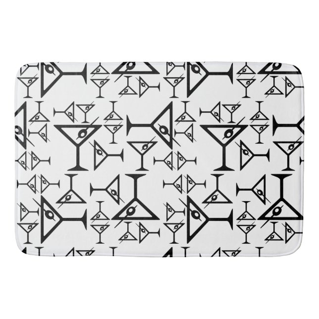 Martini Glasses CUSTOM HINTERGRUNDFARBE Badematte (Vorderseite)